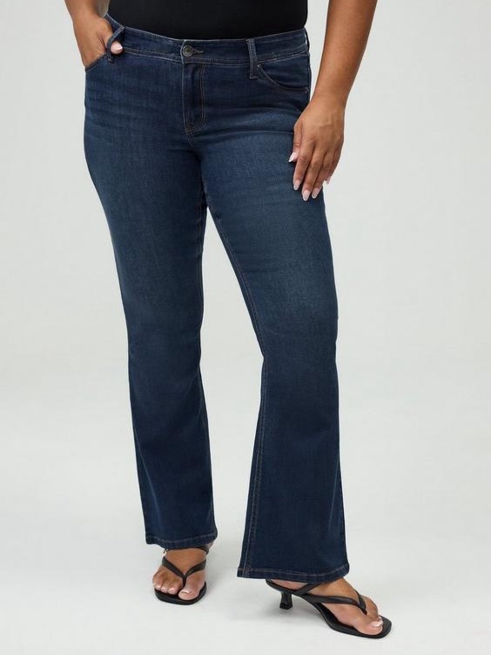 Torrid Luxe Slim Boot Dark Blue Flare Jeans